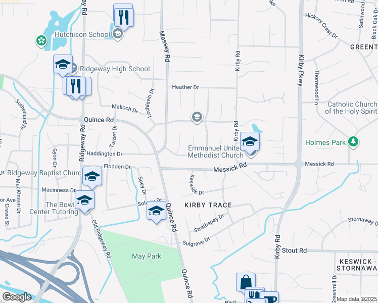 map of restaurants, bars, coffee shops, grocery stores, and more near 2389 Brook Hollow Cove in Memphis