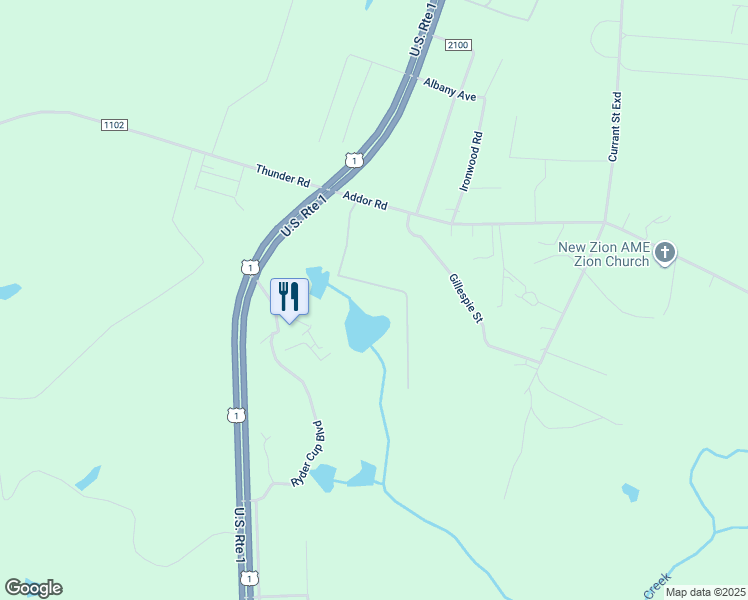 map of restaurants, bars, coffee shops, grocery stores, and more near Folley Drive in Moore County