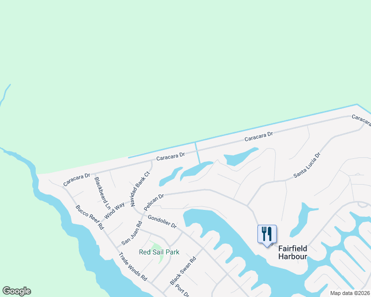 map of restaurants, bars, coffee shops, grocery stores, and more near 2106 Caracara Drive in New Bern