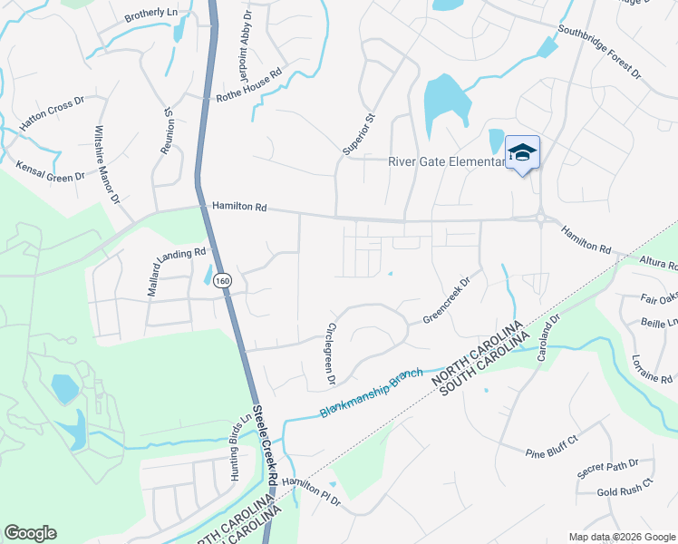 map of restaurants, bars, coffee shops, grocery stores, and more near 15733 South J Lawrence Road in Charlotte