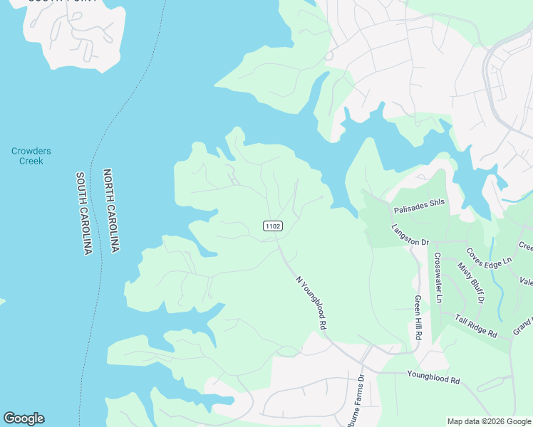 map of restaurants, bars, coffee shops, grocery stores, and more near 18465-18911 Youngblood Road in Charlotte