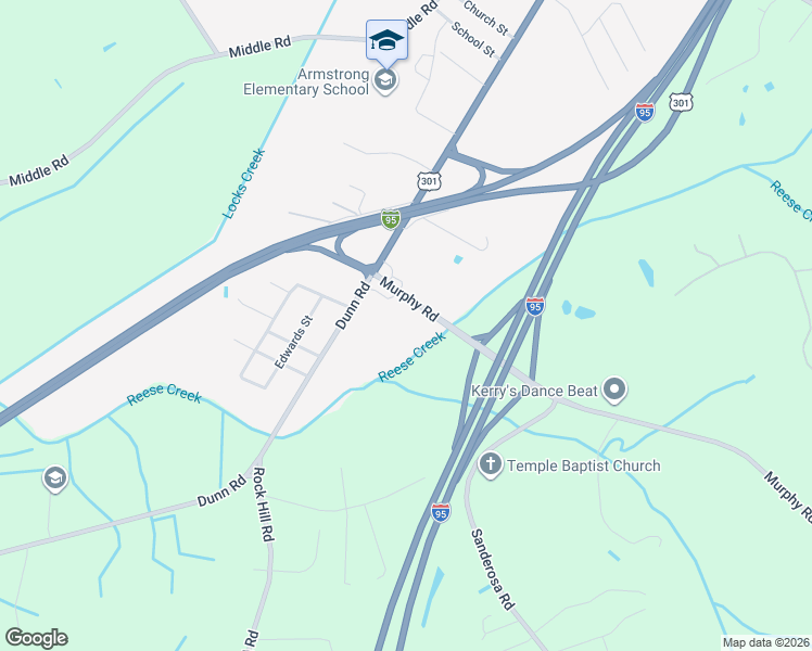 map of restaurants, bars, coffee shops, grocery stores, and more near 3162 Murphy Road in Eastover