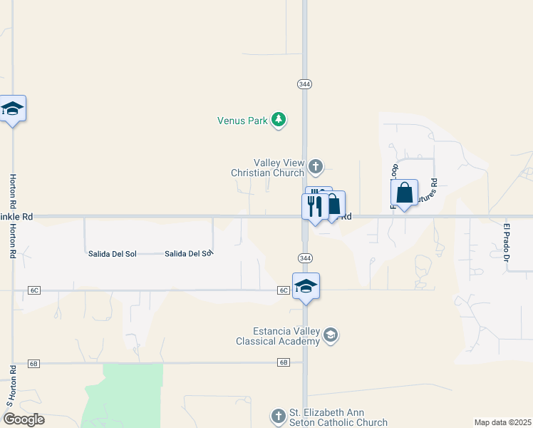map of restaurants, bars, coffee shops, grocery stores, and more near 285 Dinkle Road in Edgewood