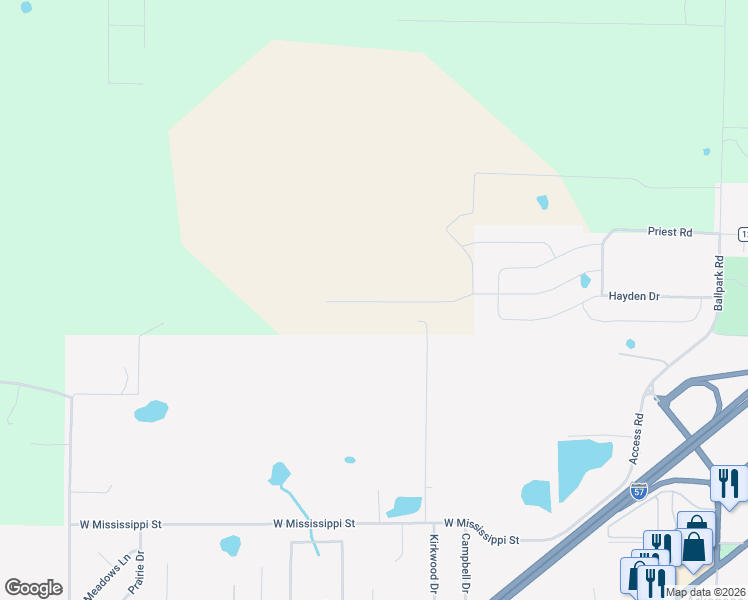 map of restaurants, bars, coffee shops, grocery stores, and more near 228 Michelle Drive in Beebe