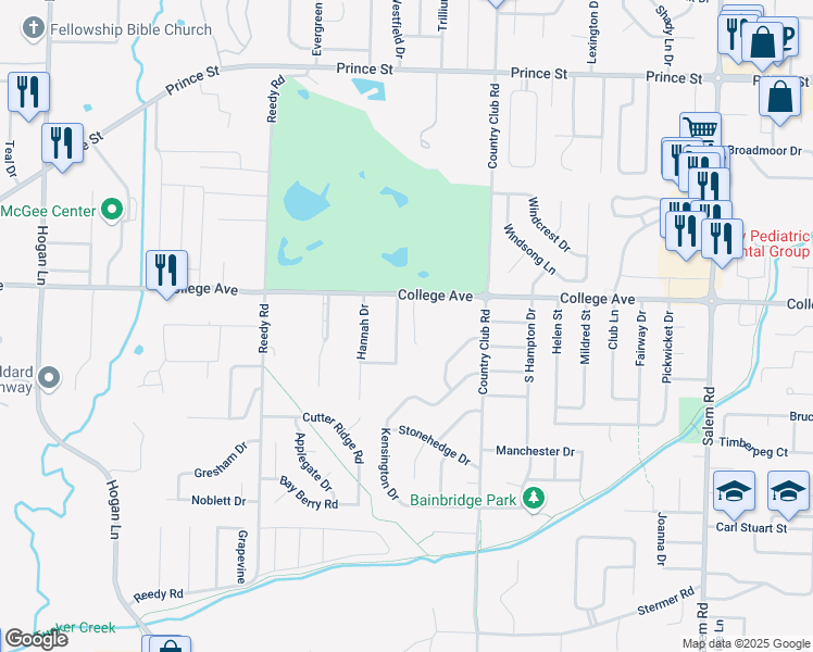 map of restaurants, bars, coffee shops, grocery stores, and more near 470 Par Fore Drive in Conway
