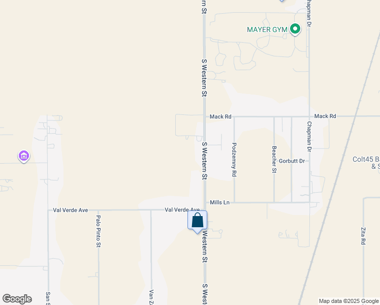 map of restaurants, bars, coffee shops, grocery stores, and more near 11950 South Western Street in Amarillo