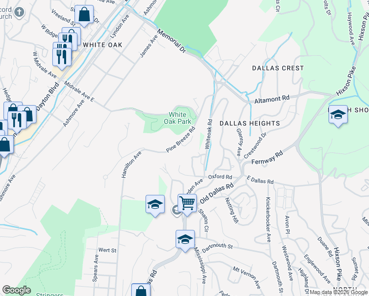 map of restaurants, bars, coffee shops, grocery stores, and more near 1647 Pine Breeze Road in Red Bank