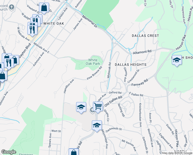 map of restaurants, bars, coffee shops, grocery stores, and more near 1647 Pine Breeze Road in Red Bank