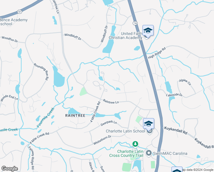 map of restaurants, bars, coffee shops, grocery stores, and more near 9108 Arbourgate Meadows Lane in Charlotte