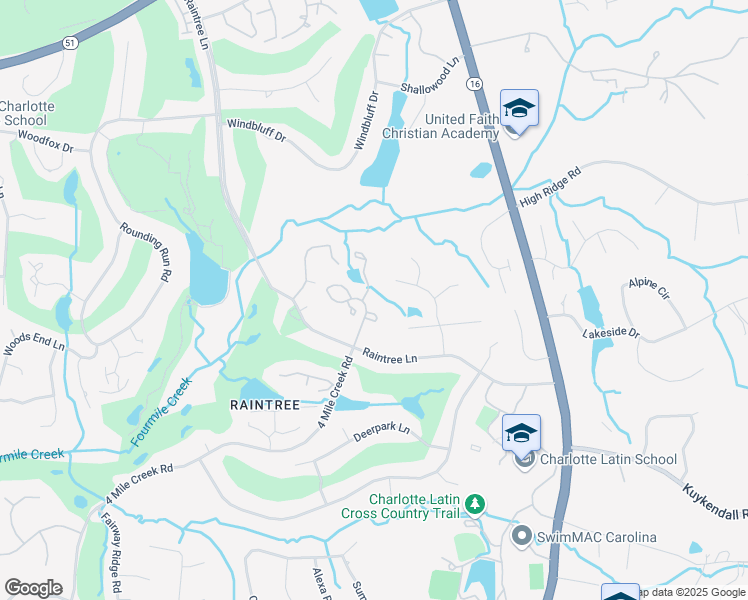 map of restaurants, bars, coffee shops, grocery stores, and more near 9106 Arbourgate Meadows Lane in Charlotte