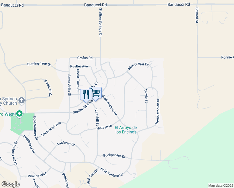 map of restaurants, bars, coffee shops, grocery stores, and more near 18140 Flare Drive in Tehachapi