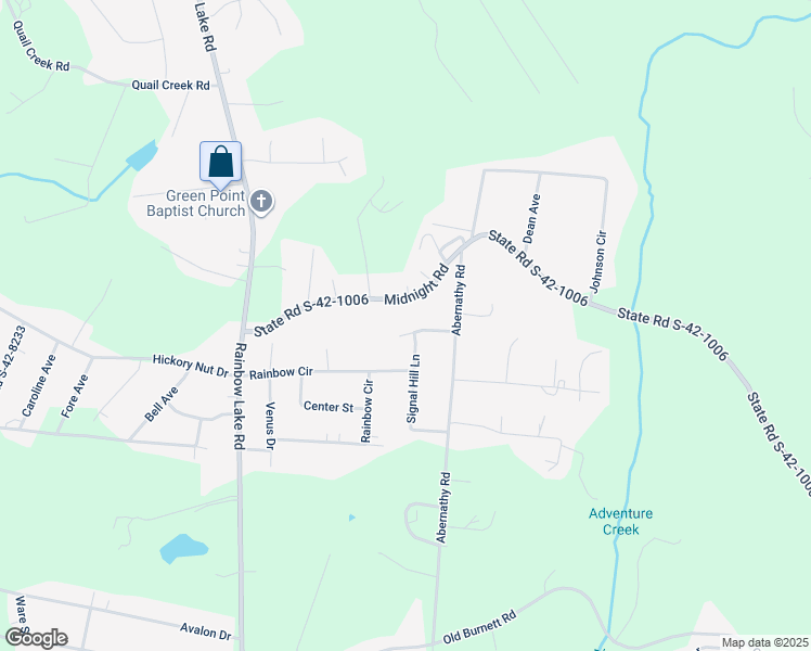 map of restaurants, bars, coffee shops, grocery stores, and more near 1151 Midnight Road in Inman