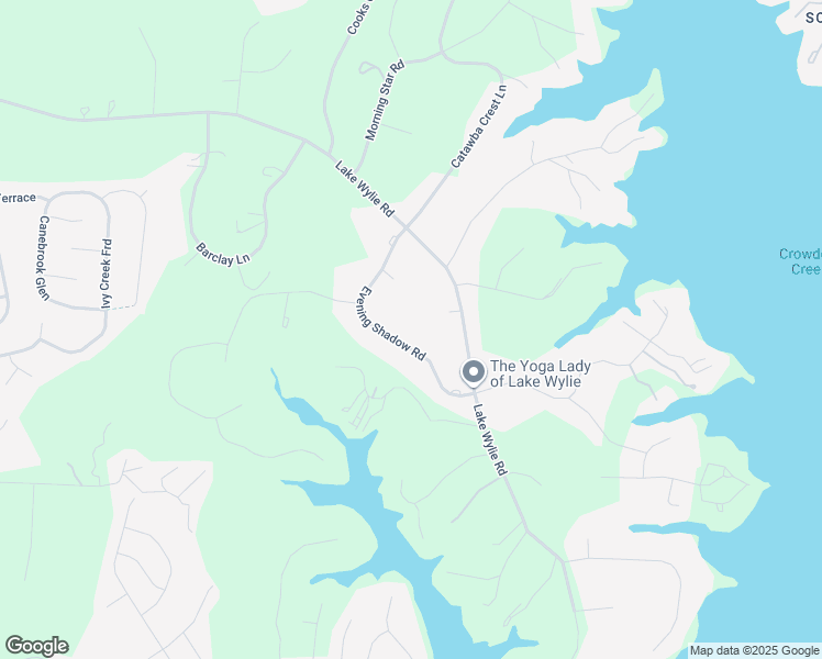 map of restaurants, bars, coffee shops, grocery stores, and more near 164 Evening Shadow Road in Clover