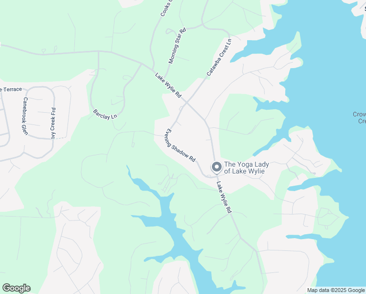 map of restaurants, bars, coffee shops, grocery stores, and more near 164 Evening Shadow Road in Clover