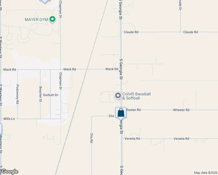 map of restaurants, bars, coffee shops, grocery stores, and more near 12380 South Georgia Street in Amarillo
