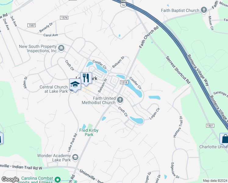 map of restaurants, bars, coffee shops, grocery stores, and more near 7008 Creft Circle in Lake Park
