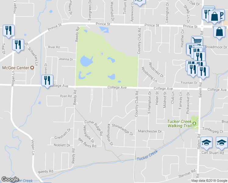map of restaurants, bars, coffee shops, grocery stores, and more near 470 Par Fore Drive in Conway