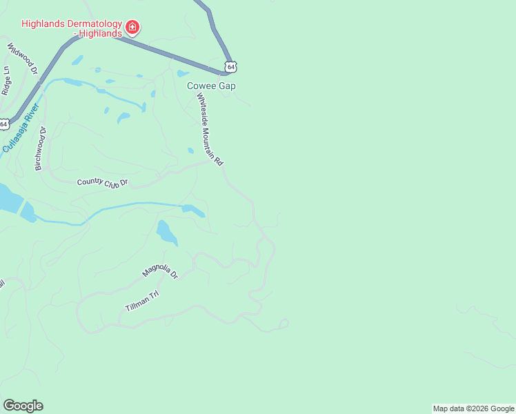 map of restaurants, bars, coffee shops, grocery stores, and more near 592 Whiteside Mountain Road in Cashiers