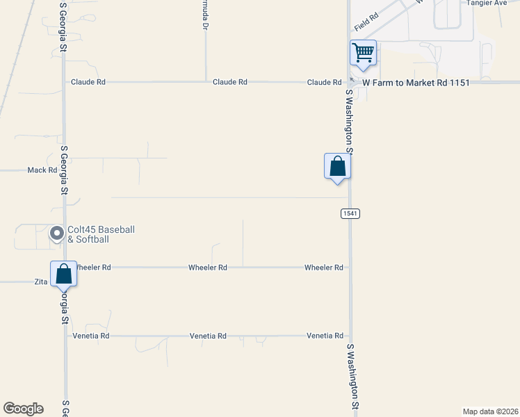 map of restaurants, bars, coffee shops, grocery stores, and more near 1401 Wheatstraw Road in Amarillo