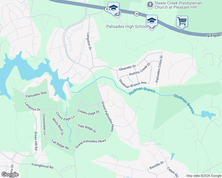 map of restaurants, bars, coffee shops, grocery stores, and more near in Charlotte