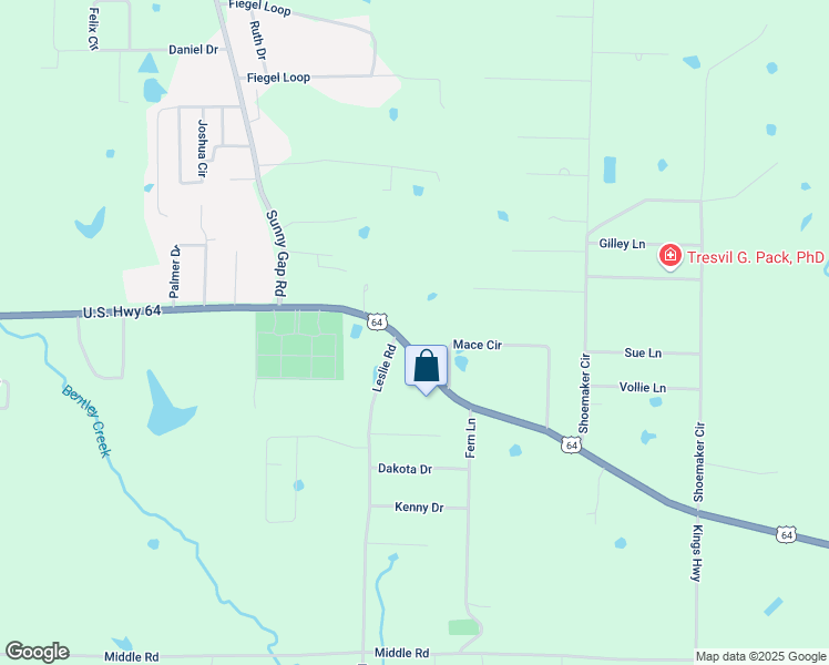 map of restaurants, bars, coffee shops, grocery stores, and more near 495 U.S. 64 in Conway