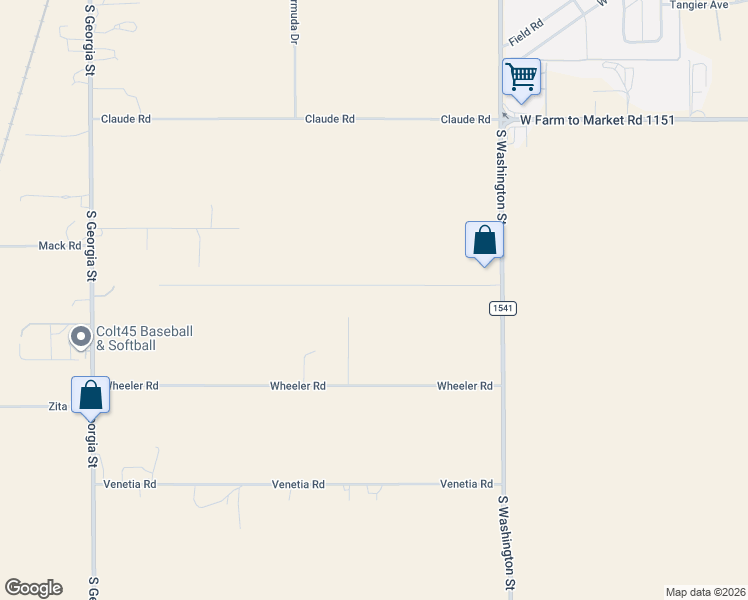 map of restaurants, bars, coffee shops, grocery stores, and more near 1401 Wheatstraw Road in Amarillo