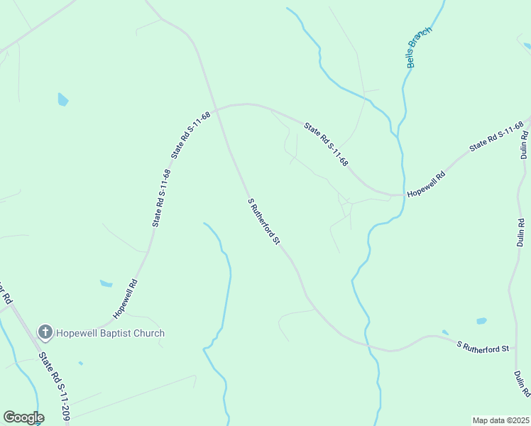 map of restaurants, bars, coffee shops, grocery stores, and more near 1503 South Rutherford Street in Blacksburg