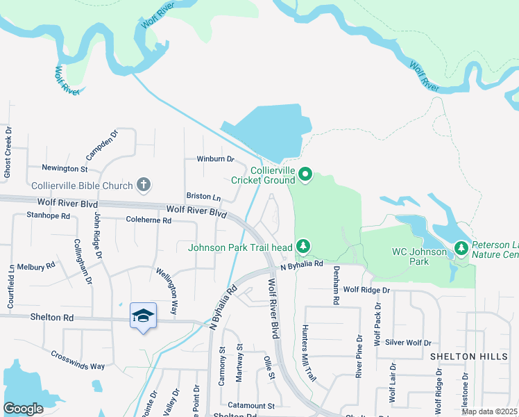 map of restaurants, bars, coffee shops, grocery stores, and more near 1657 Dehaig Lane in Collierville
