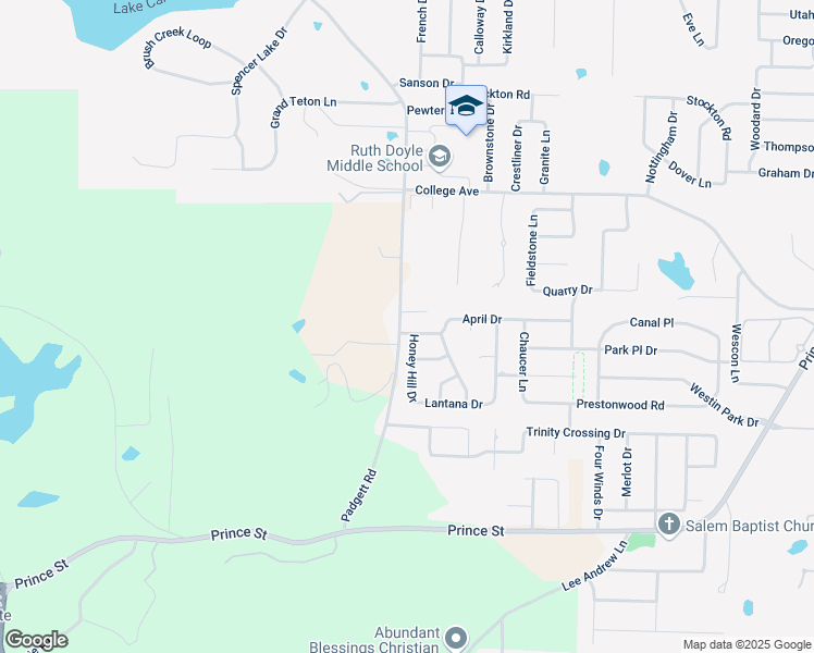map of restaurants, bars, coffee shops, grocery stores, and more near 5380 April Drive in Conway