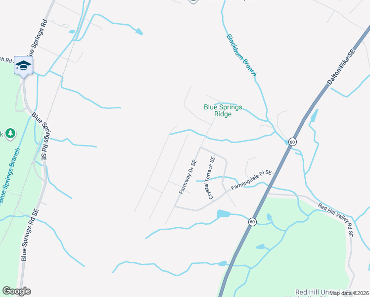 map of restaurants, bars, coffee shops, grocery stores, and more near 196 Home Place Court Southeast in Cleveland