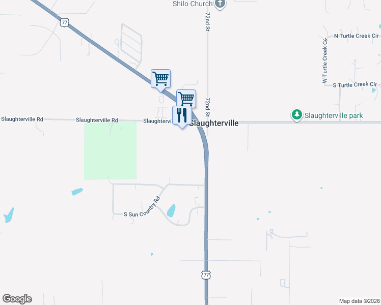 map of restaurants, bars, coffee shops, grocery stores, and more near 7051 North Sun Country Road in Lexington