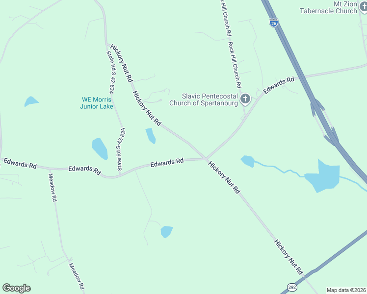 map of restaurants, bars, coffee shops, grocery stores, and more near 1351 Hickory Nut Road in Inman