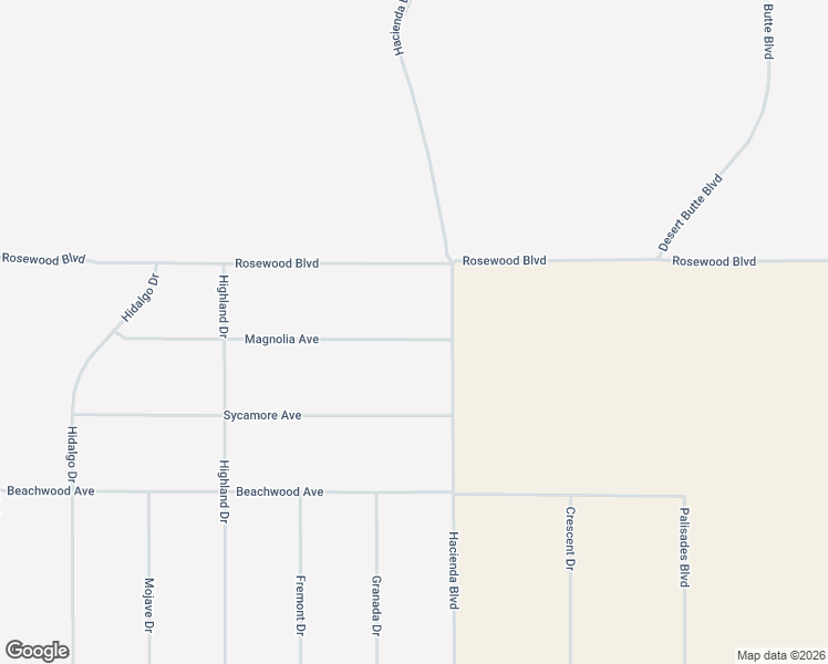 map of restaurants, bars, coffee shops, grocery stores, and more near Magnolia Avenue in California City