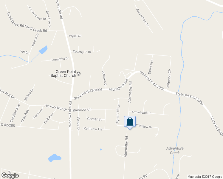 map of restaurants, bars, coffee shops, grocery stores, and more near 1151 Midnight Road in Inman