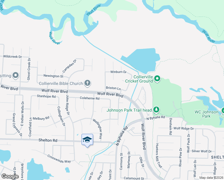 map of restaurants, bars, coffee shops, grocery stores, and more near 720 Coleherne Road in Collierville