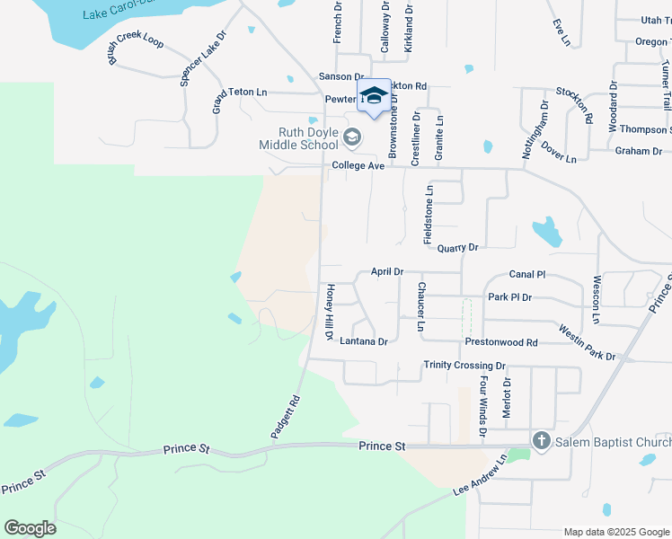 map of restaurants, bars, coffee shops, grocery stores, and more near 5380 April Drive in Conway