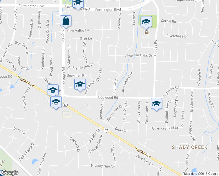 map of restaurants, bars, coffee shops, grocery stores, and more near 8320 Barncliff Cove in Germantown