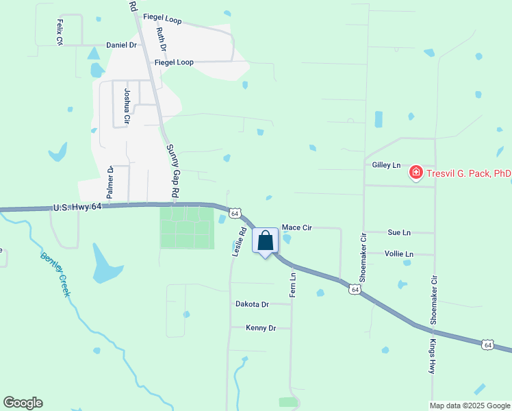 map of restaurants, bars, coffee shops, grocery stores, and more near 495 U.S. 64 in Conway