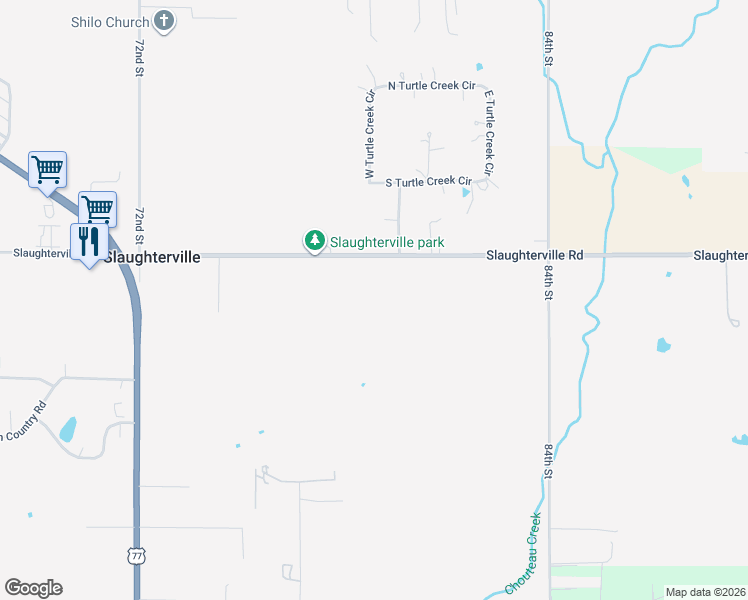 map of restaurants, bars, coffee shops, grocery stores, and more near 7800 Slaughterville Road in Lexington