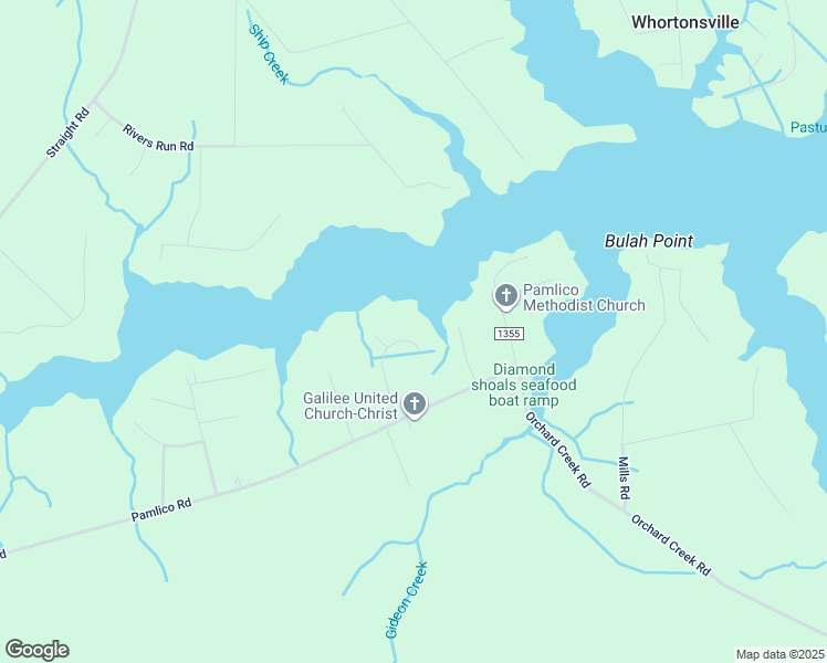map of restaurants, bars, coffee shops, grocery stores, and more near 227 Croatan Drive in Oriental