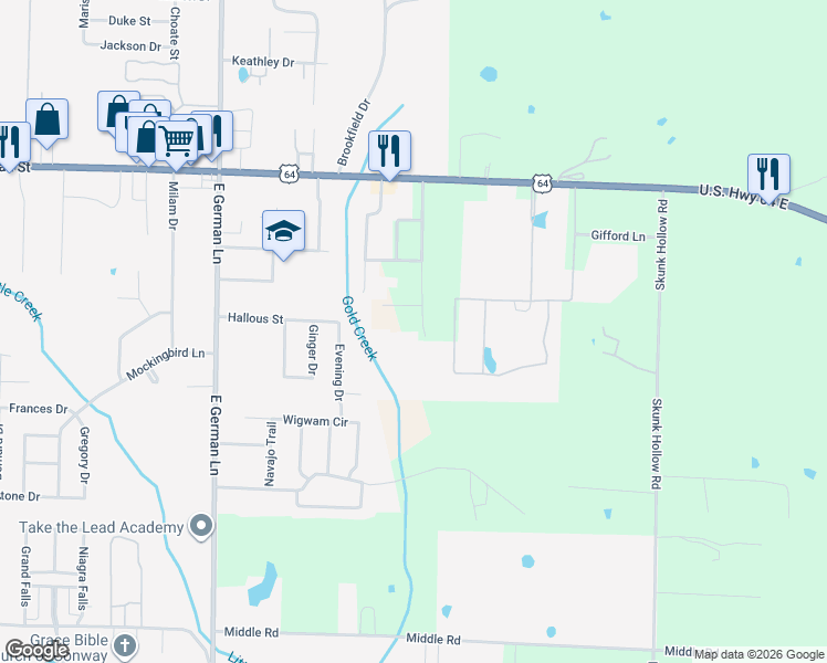 map of restaurants, bars, coffee shops, grocery stores, and more near 32 Hazelwood Road in Conway