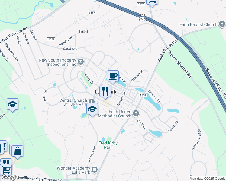 map of restaurants, bars, coffee shops, grocery stores, and more near 6805 Thistle Alley in Lake Park