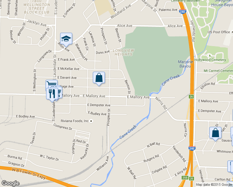 map of restaurants, bars, coffee shops, grocery stores, and more near 814 East Mallory Avenue in Memphis