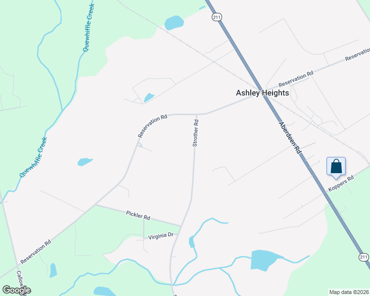 map of restaurants, bars, coffee shops, grocery stores, and more near 256 Strother Road in Aberdeen