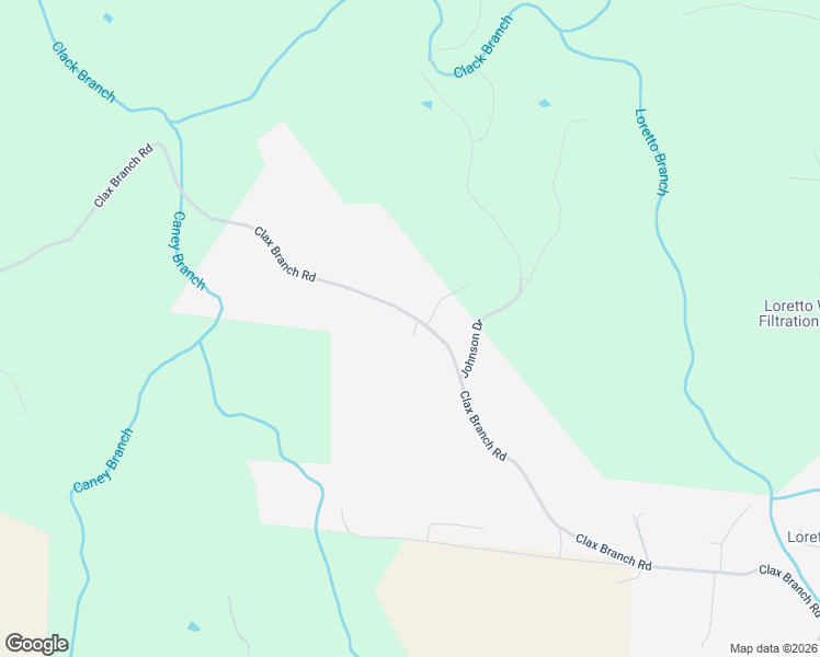 map of restaurants, bars, coffee shops, grocery stores, and more near 612 Clax Branch Road in Loretto