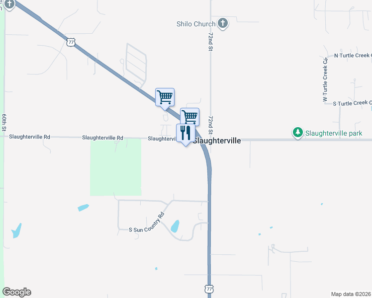 map of restaurants, bars, coffee shops, grocery stores, and more near 7000 Slaughterville Road in Lexington