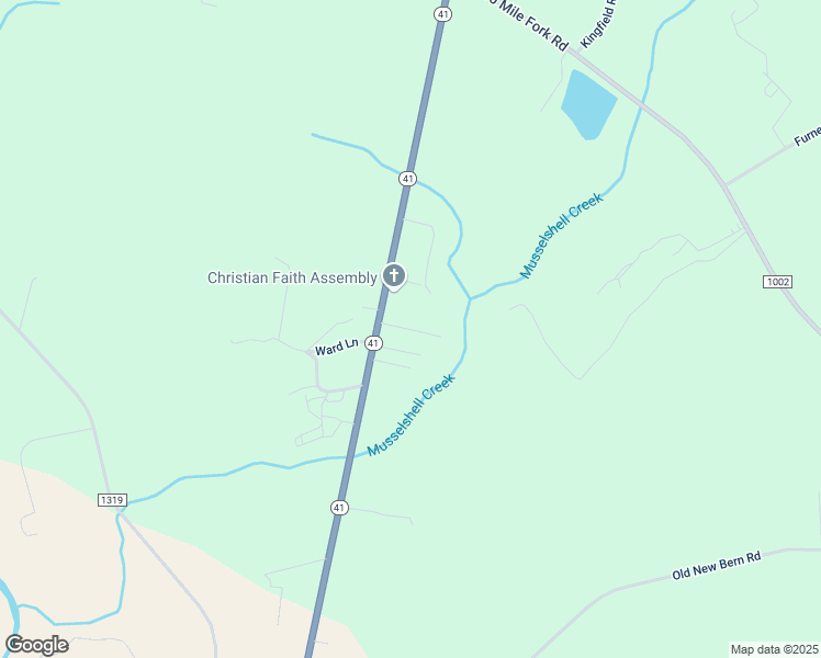 map of restaurants, bars, coffee shops, grocery stores, and more near Charity Lane in Jones County