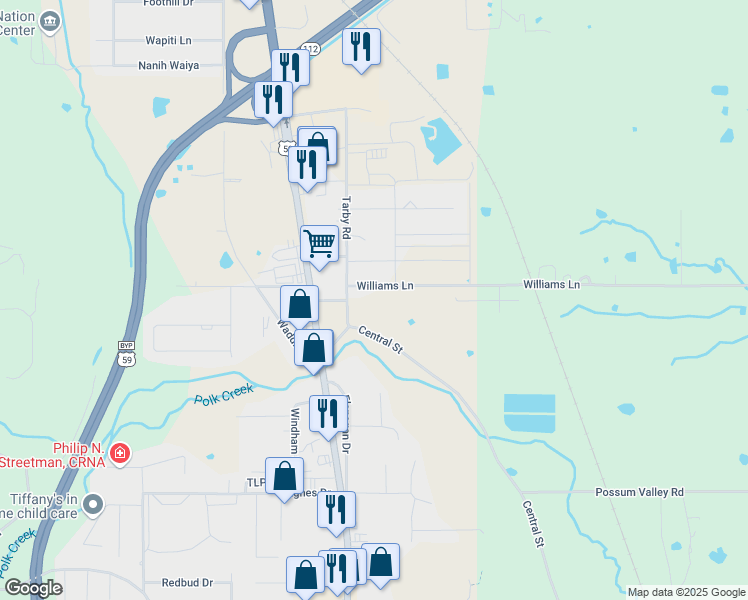 map of restaurants, bars, coffee shops, grocery stores, and more near 920 Tarby Road in Poteau
