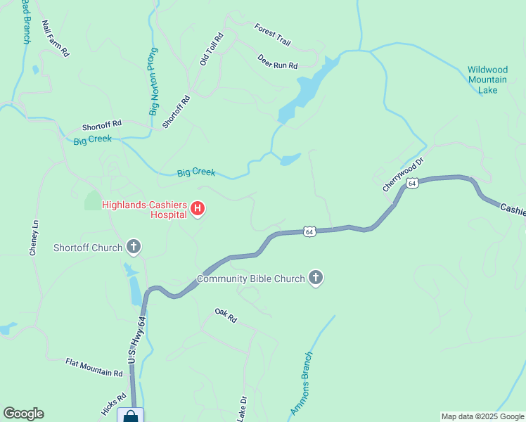 map of restaurants, bars, coffee shops, grocery stores, and more near 130 Buckberry Road in Highlands
