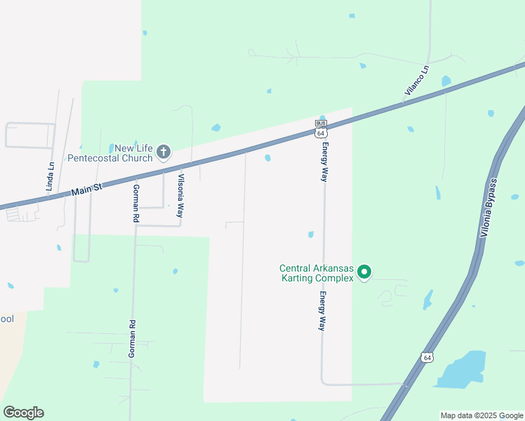 map of restaurants, bars, coffee shops, grocery stores, and more near 25 Janski Lane in Vilonia